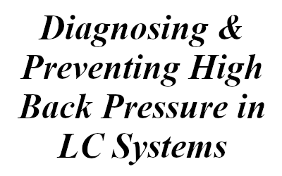 Diagnosing & Preventing High Back Pressure